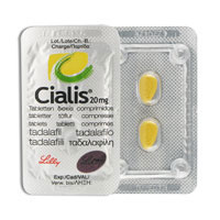 Ekte Cialis gule piller med trykk i blisterpakke