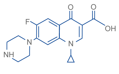 Ciprofloxacin Struktur